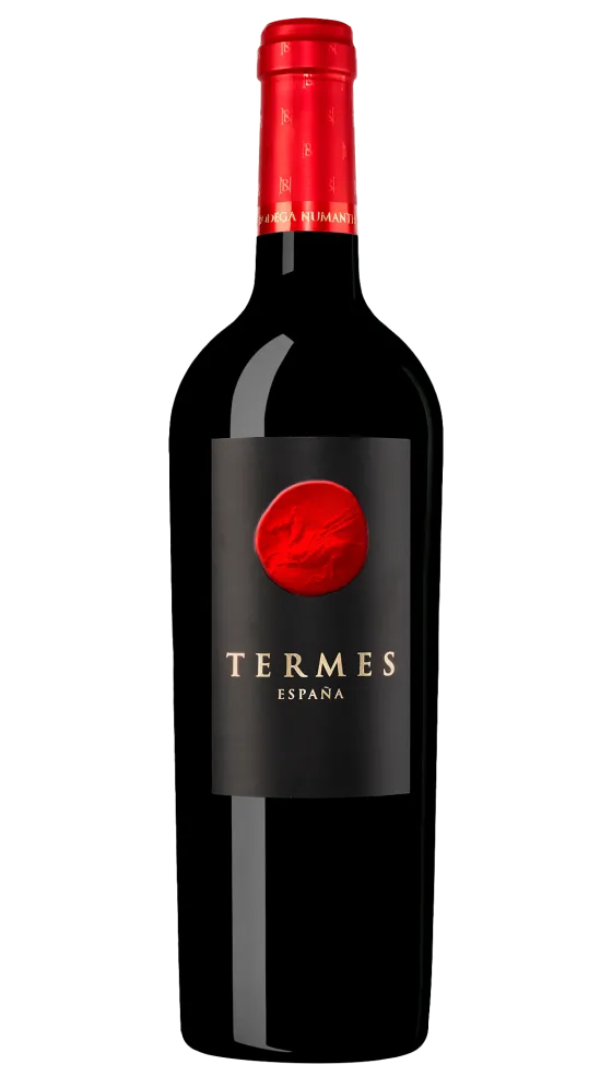Botella de vino tinto español Termes de Bodega Numanthia