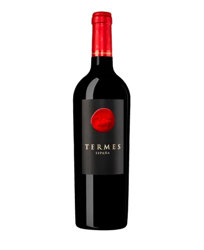 Botella de Termes, vino tinto español de Bodega Numanthia, región de Toro.