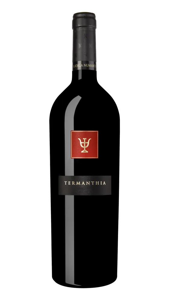 Bottle of Red Wine Termanthia from Bodega Numanthia, Toro Region, Spain